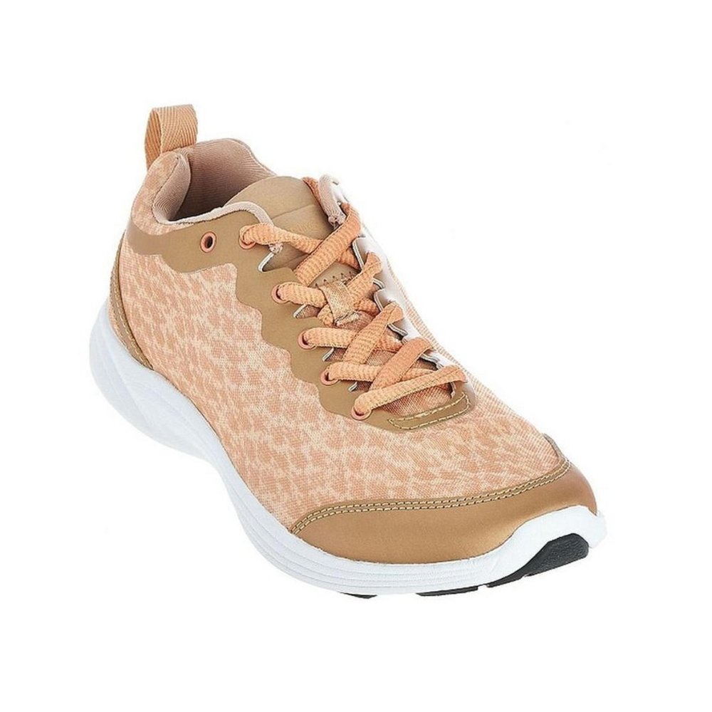 NWoB Vionic By Orthaheel Agile Python Walking Sneaker Comfort Lace-Up Bronze